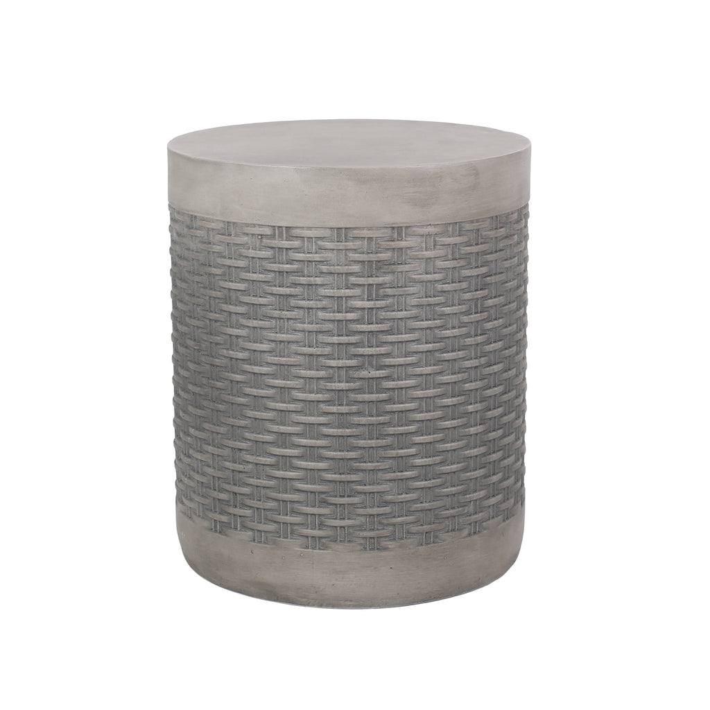 Outdoor Lightweight Round Concrete End Table