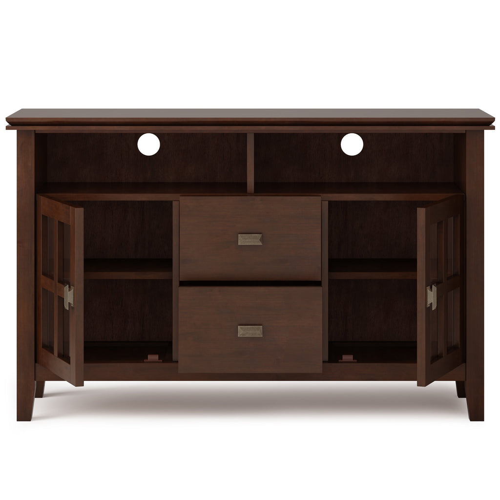 Artisan 48 Inch Wide Solid Wood TV Stand in Russet