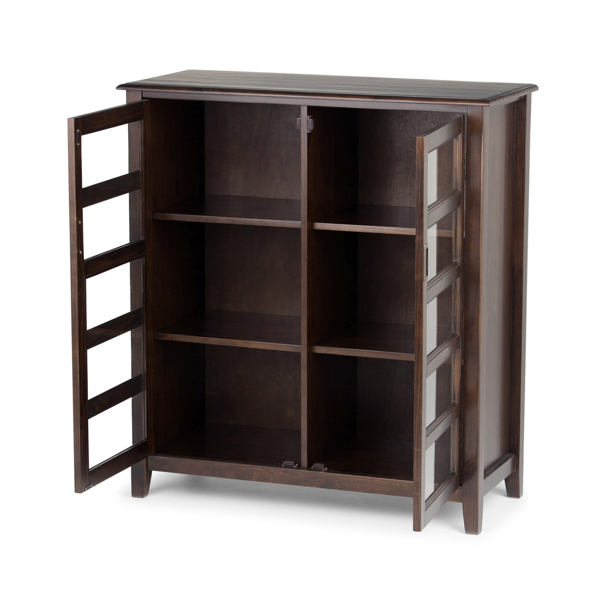 Burlington 40 Inch Wide Solid Wood Medium Storage Cabinet in Mahogany
