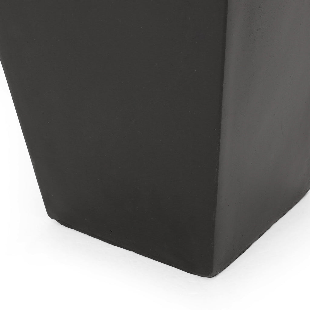 13" Outdoor Modern MGO Small Cast Stone Planter