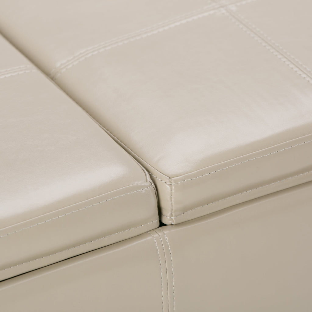 Avalon 42 Inch Wide Storage Ottoman in Satin
