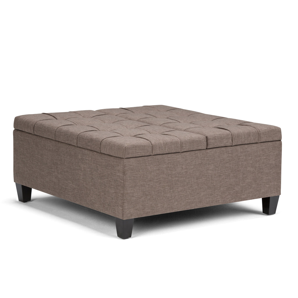 Harrison Coffee Table Storage Ottoman - Fawn