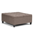 Harrison Coffee Table Storage Ottoman - Fawn