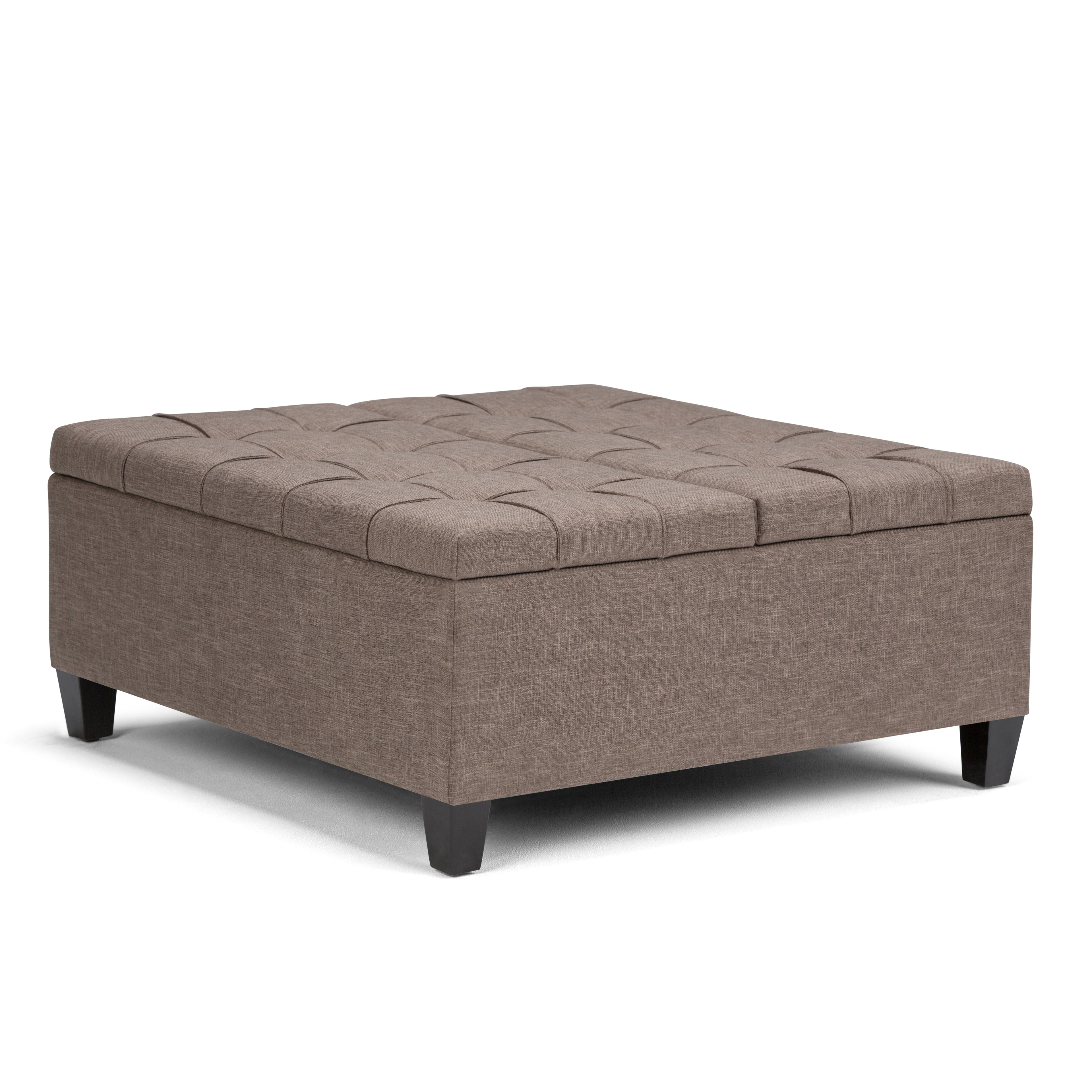 Harrison Coffee Table Storage Ottoman - Fawn