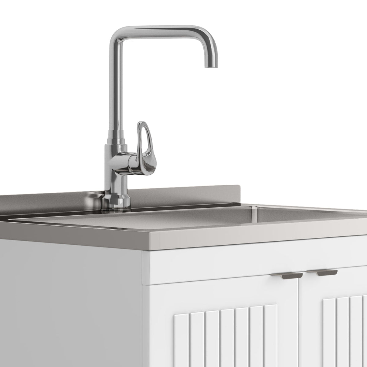 Murphy - 28" Laundry Cabinet with Faucet and Stainless Steel Sink
