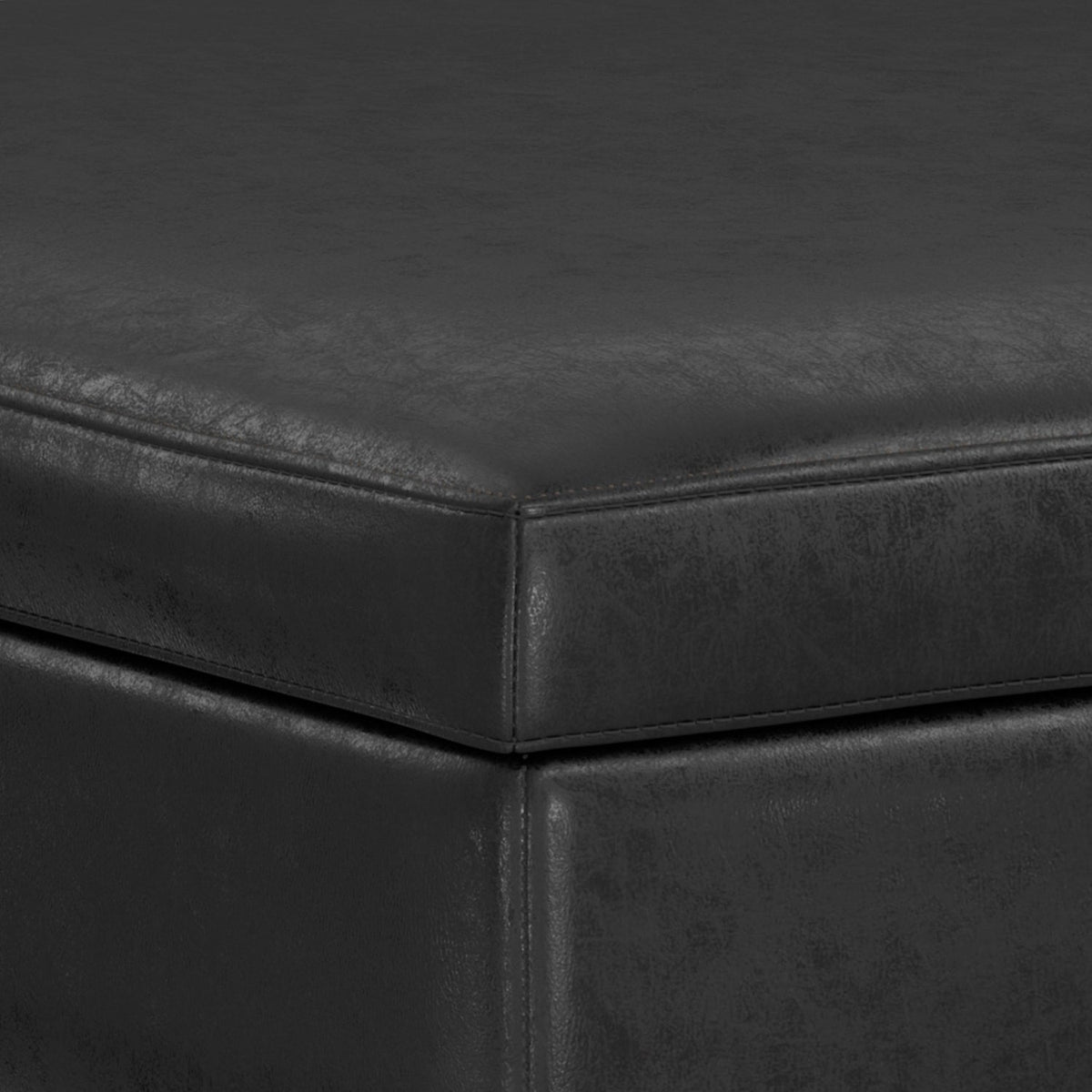 Owen 40 Inch Wide XL Square Coffee Table Storage Ottoman