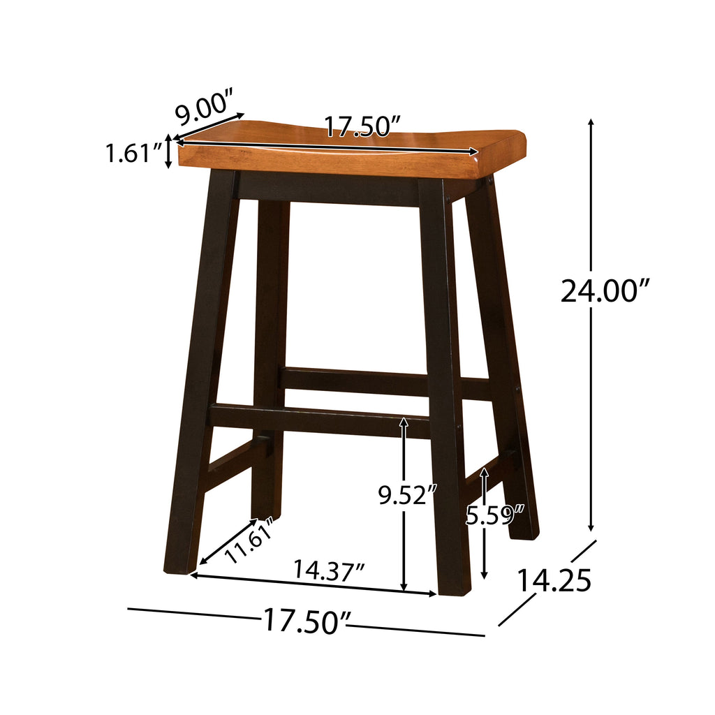 Wood 24" Saddle Stool