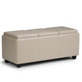 Avalon 42 Inch Wide Storage Ottoman in Satin