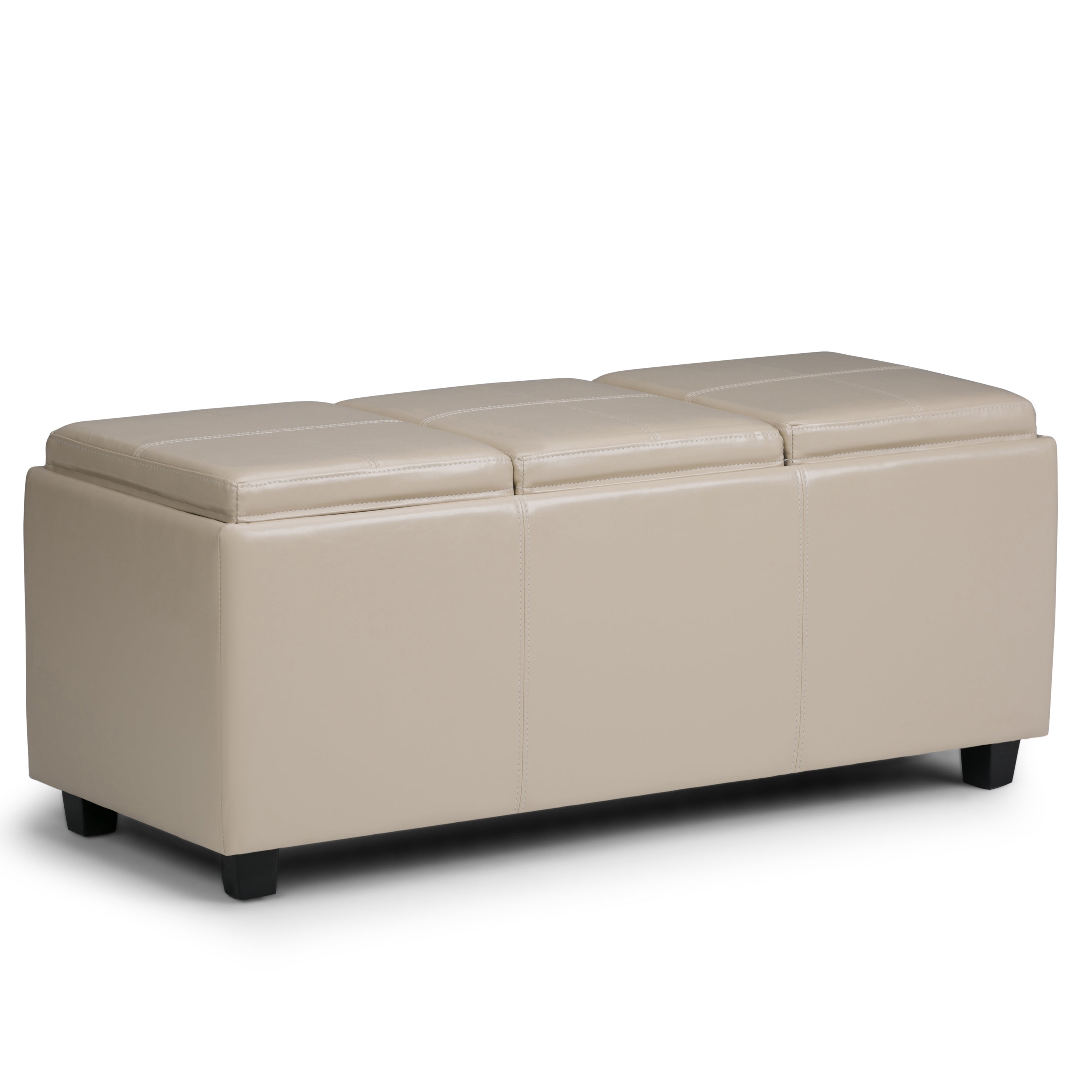 Avalon 42 Inch Wide Storage Ottoman in Satin