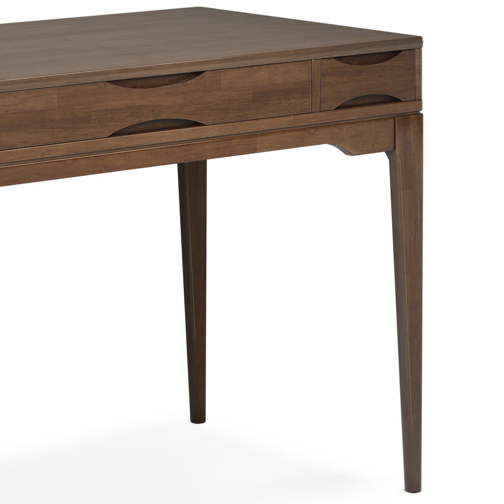 Harper 48" Wide Solid Hardwood Mid-Century Modern Small Desk