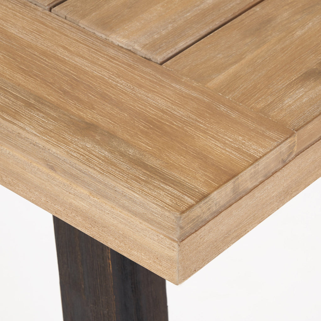 Bettina Dining Table with Slat Panel Design