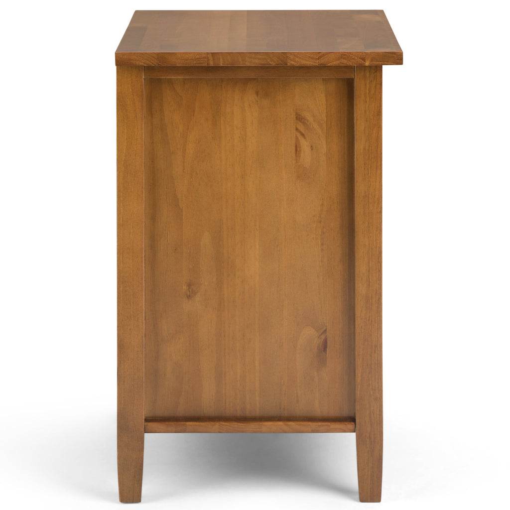 Warm Shaker Solid Wood 24 inch Wide Transitional Nightstand