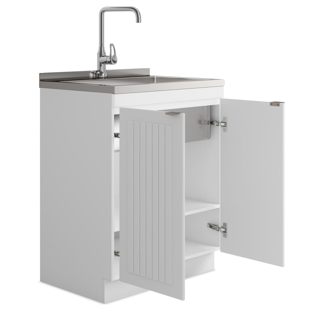 Murphy - 28" Laundry Cabinet with Faucet and Stainless Steel Sink