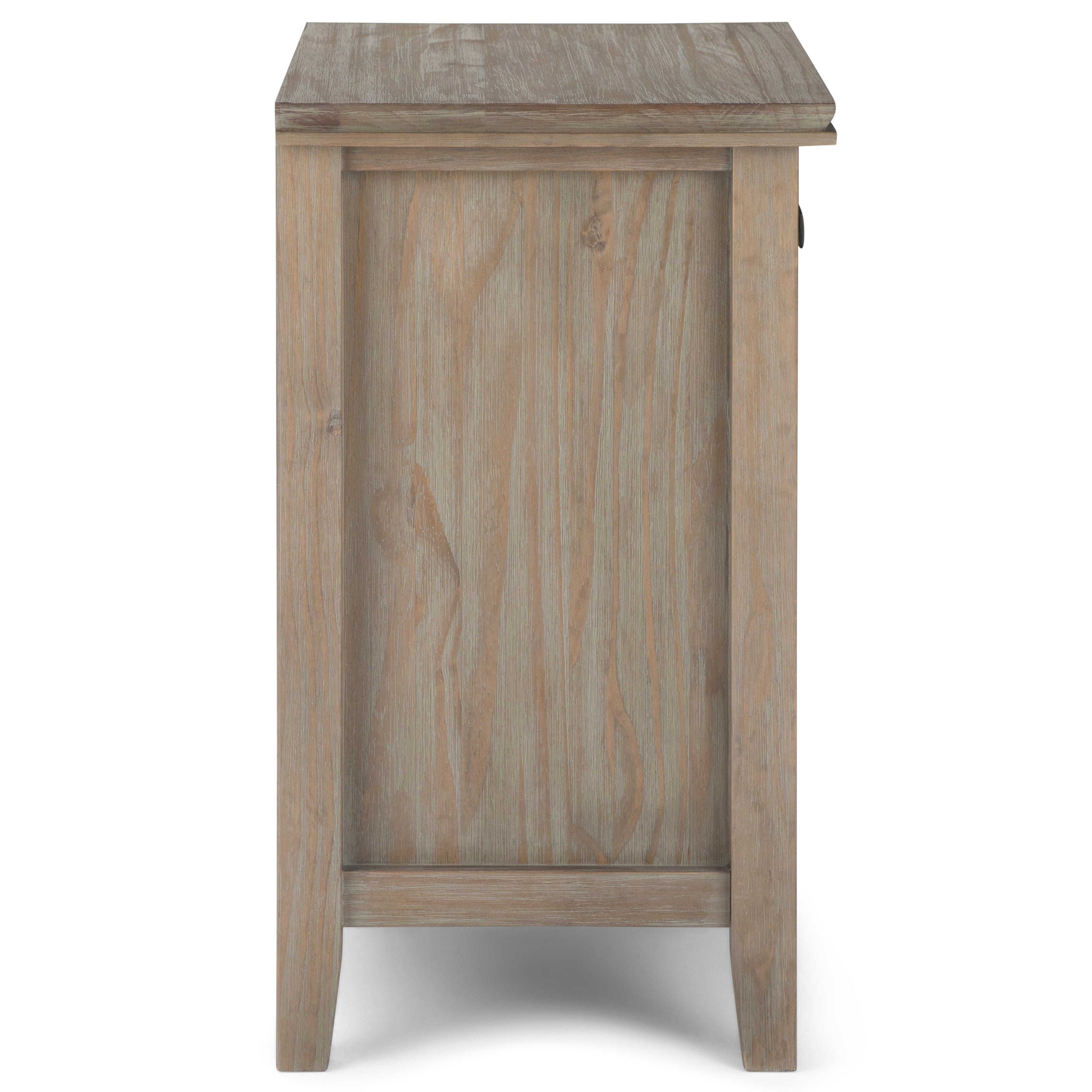 Artisan 24 Inch Wide Solid Wood Bedside Table in Distressed Grey
