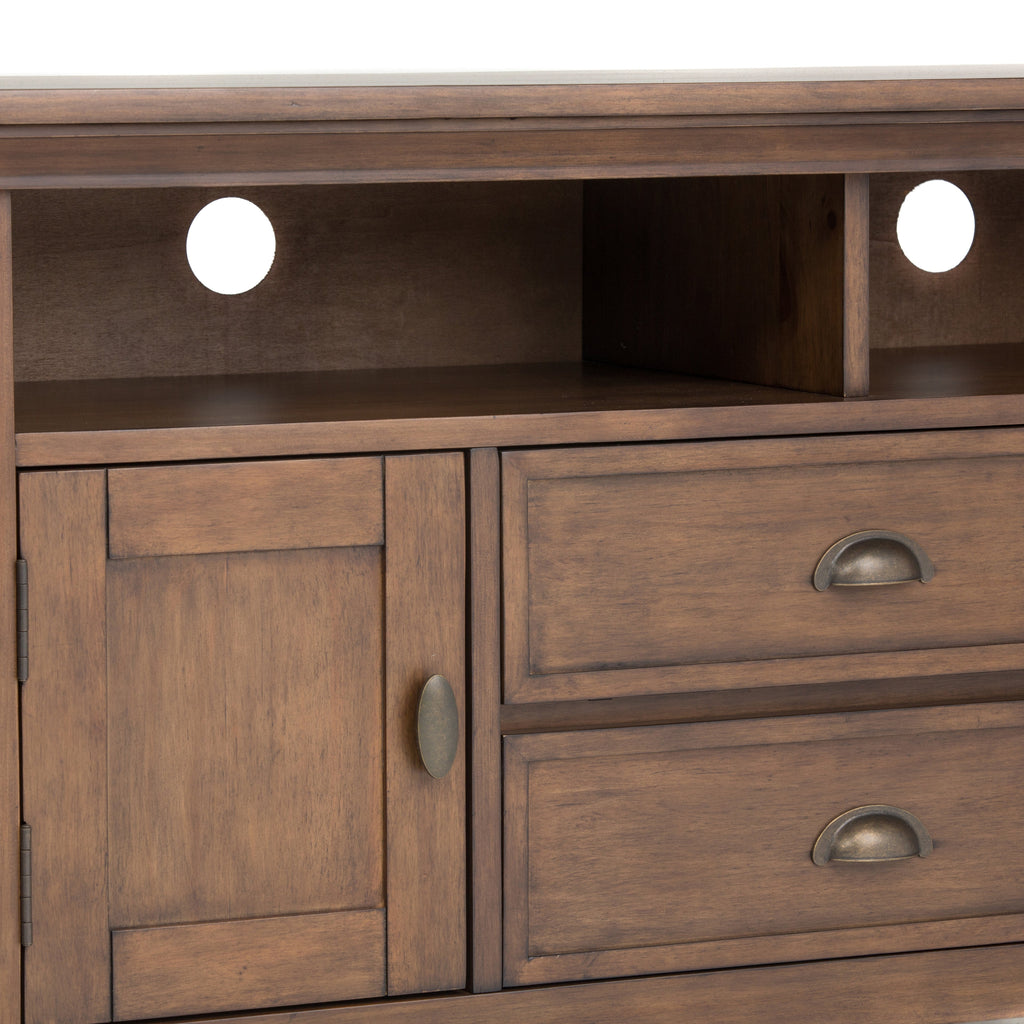 Redmond 72 Inch Wide Solid Wood TV Stand in Rustic