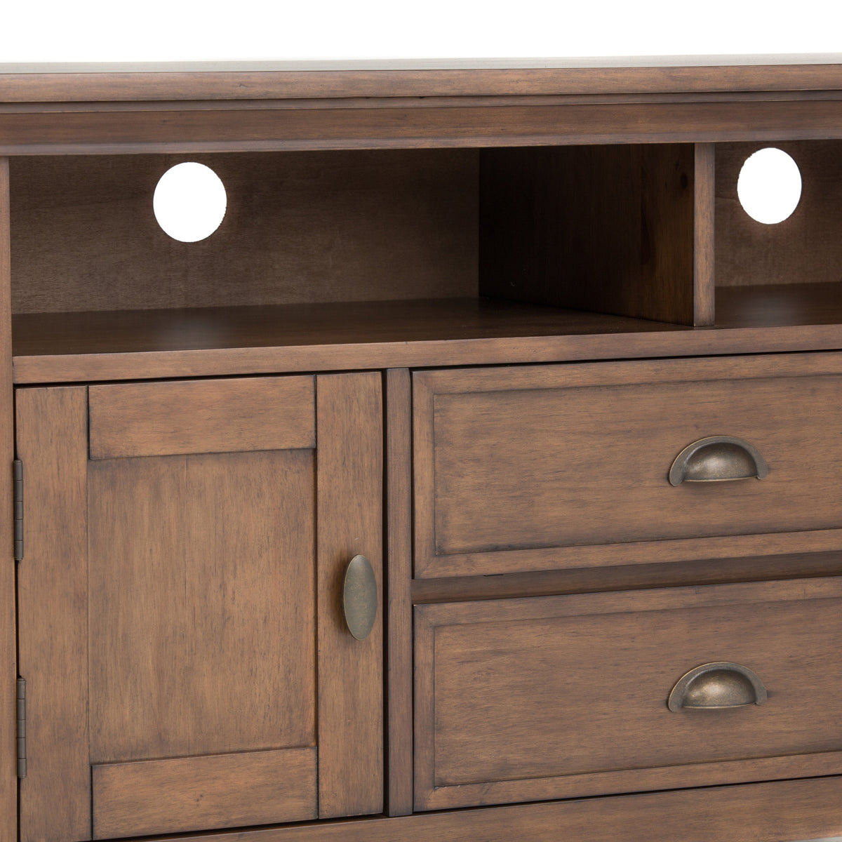 Redmond 72 Inch Wide Solid Wood TV Stand in Rustic