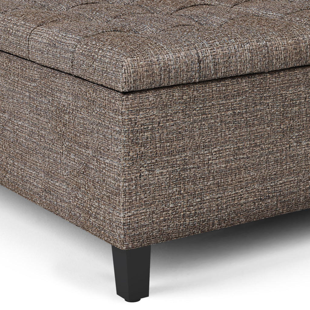 Harrison Coffee Table Storage Ottoman - Mink