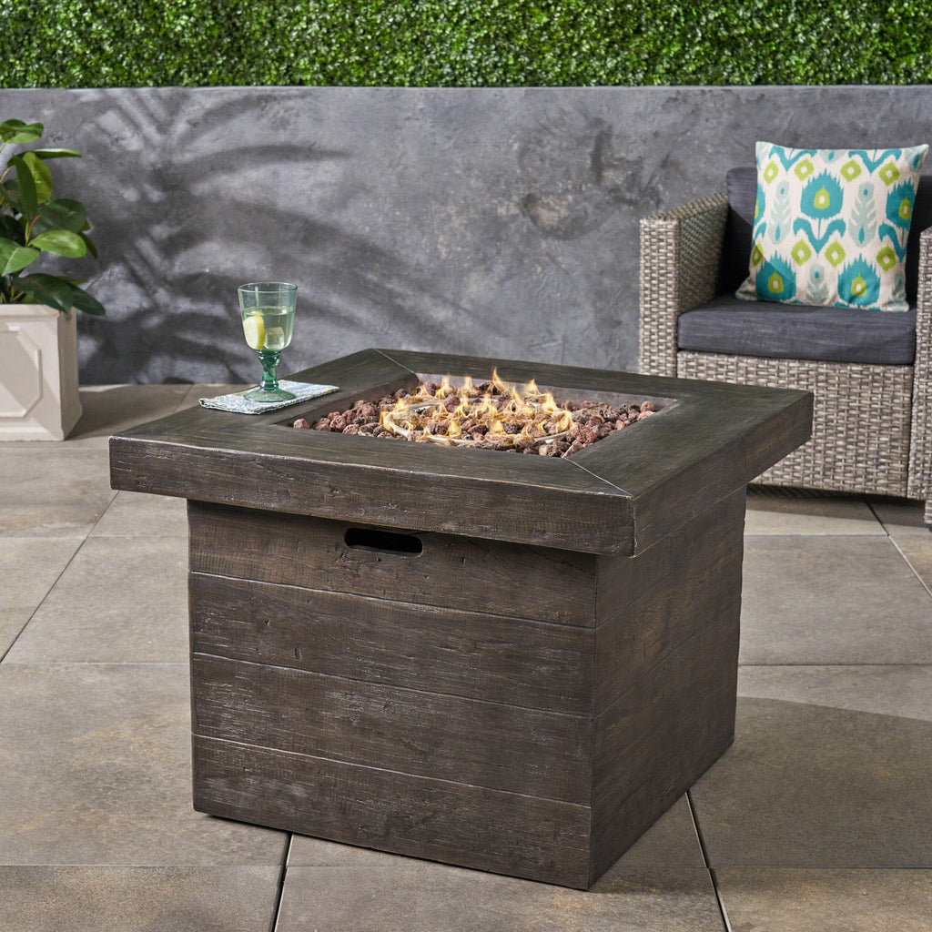 Anchorage 32" Wood Square MGO Fire Pit