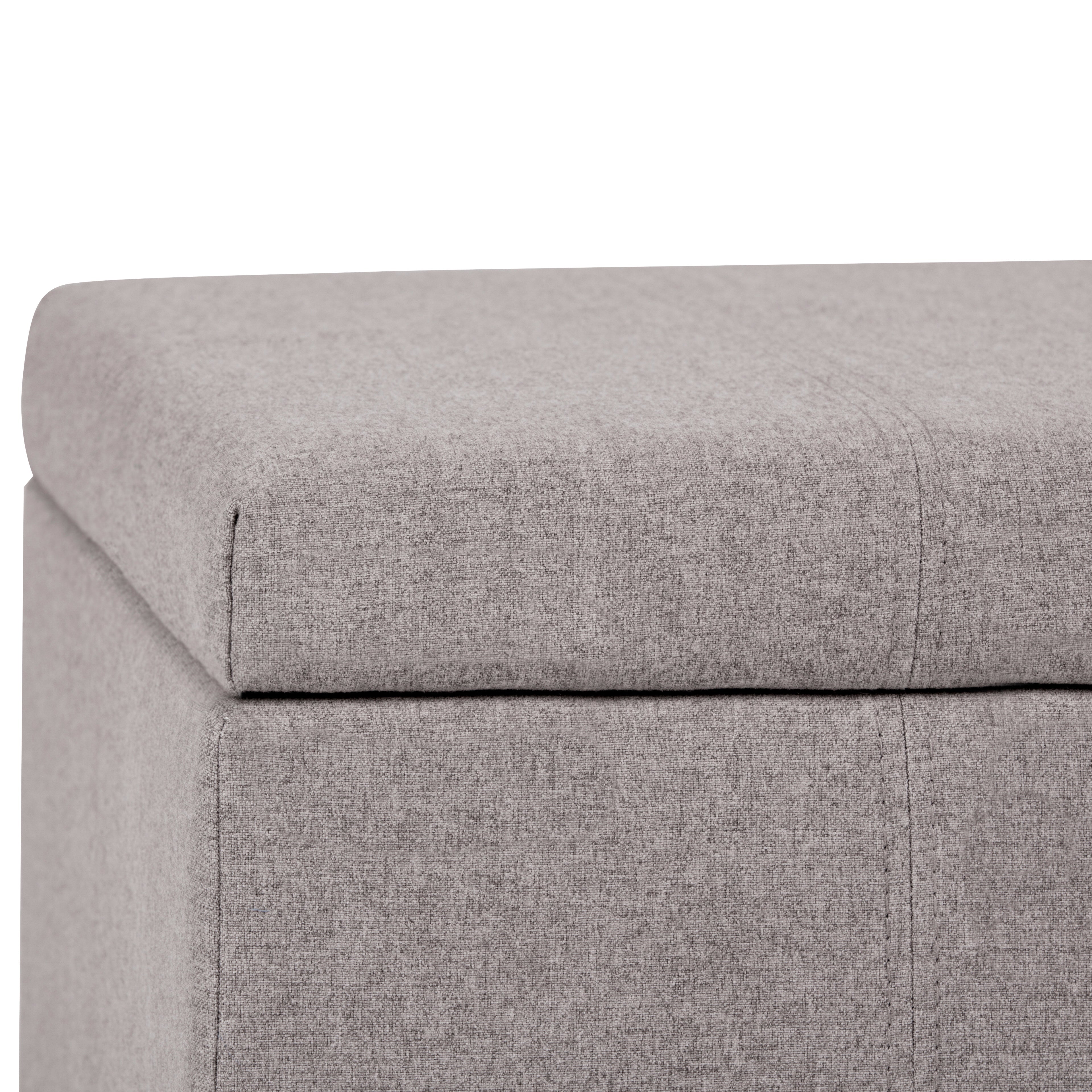 Dover 36 Inch Wide Storage Ottoman Bench in Cloud
