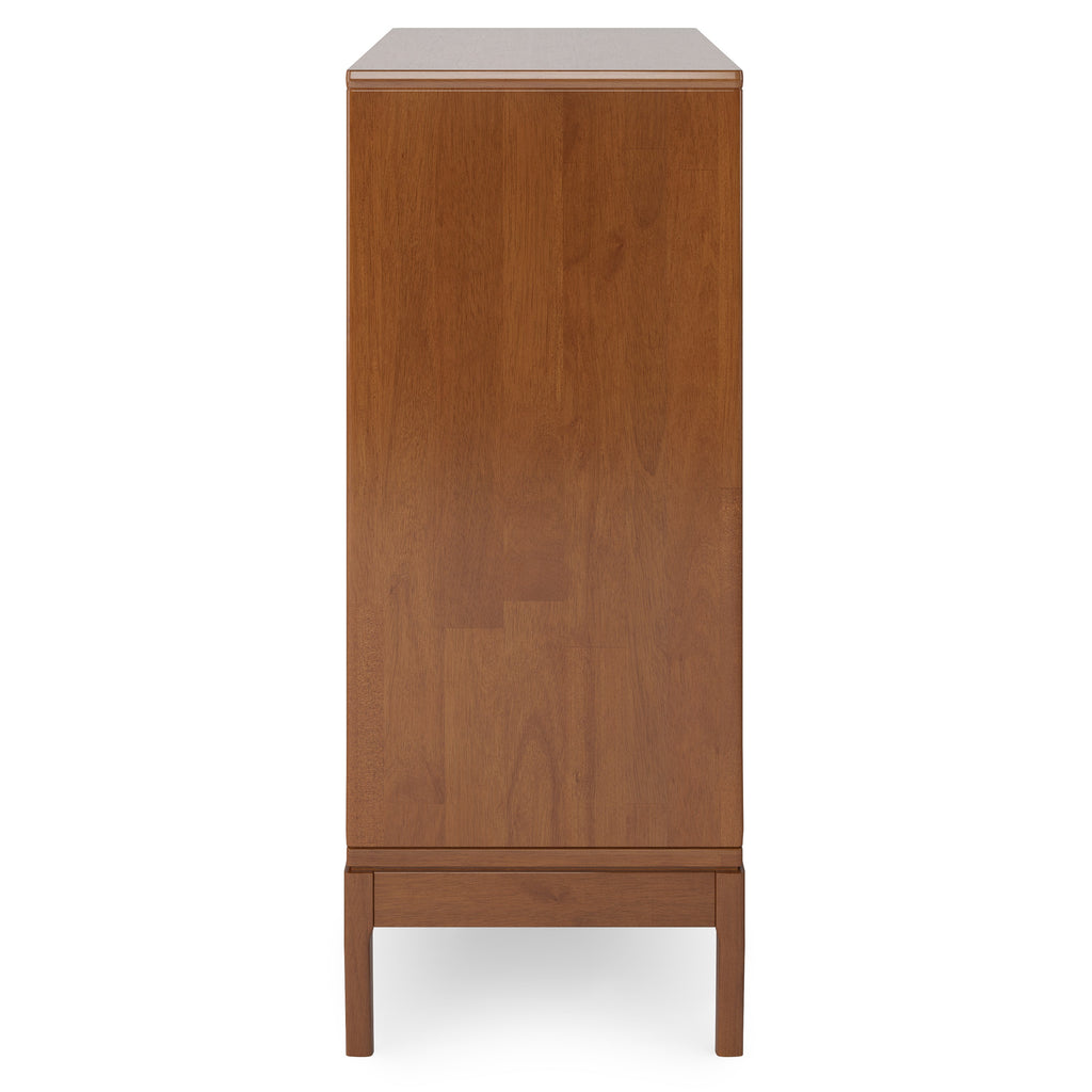 Harper 48 Inch Wide Solid Hardwood Mid-Century Modern Medium Storage Cabinet in Teak