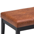 Lacey - Tufted Ottoman Bench - Distressed Saddle
