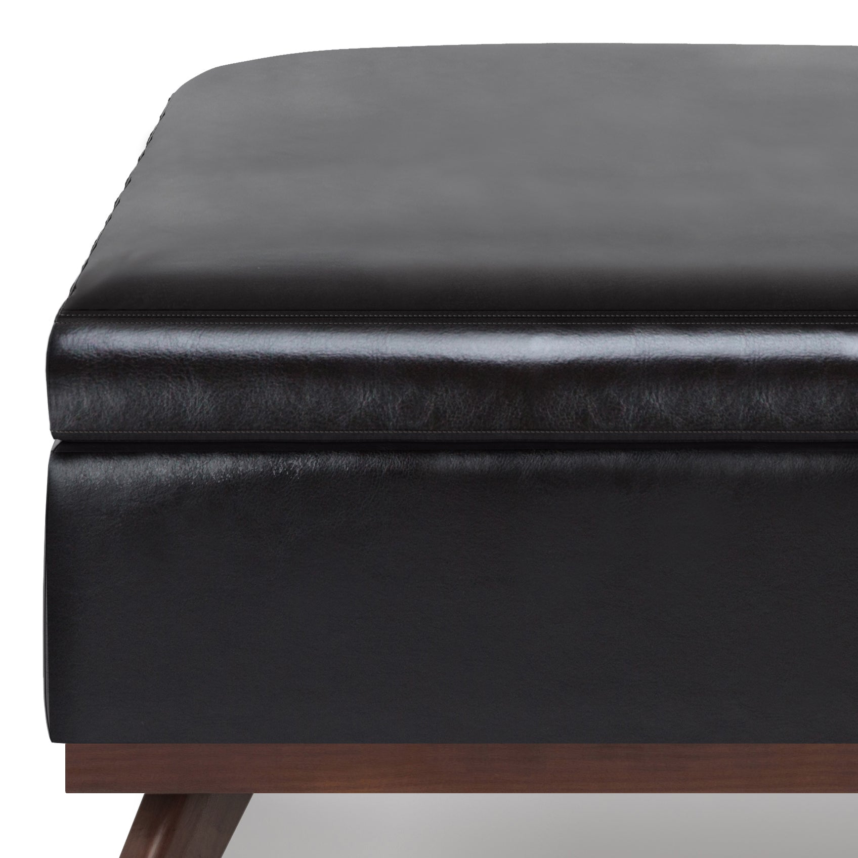 Owen 36 Inch Wide Square Coffee Table Storage Ottoman in Tanners