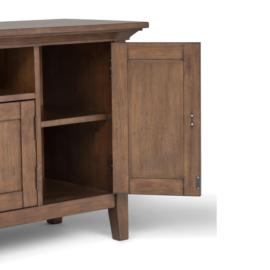 Redmond 72 Inch Wide Solid Wood TV Stand in Rustic
