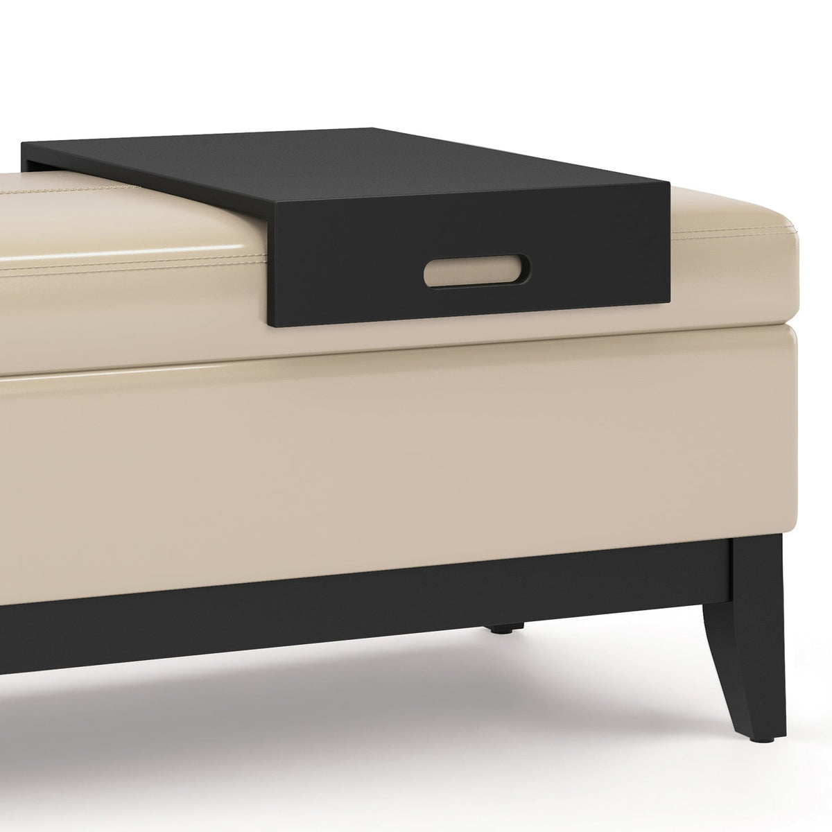 Oregon 42 Inch Wide Storage Ottoman Bench with Tray
