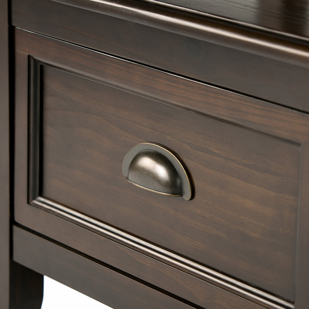 Burlington 42 Inch Wide Solid Wood Entryway Storage Bench with Drawers