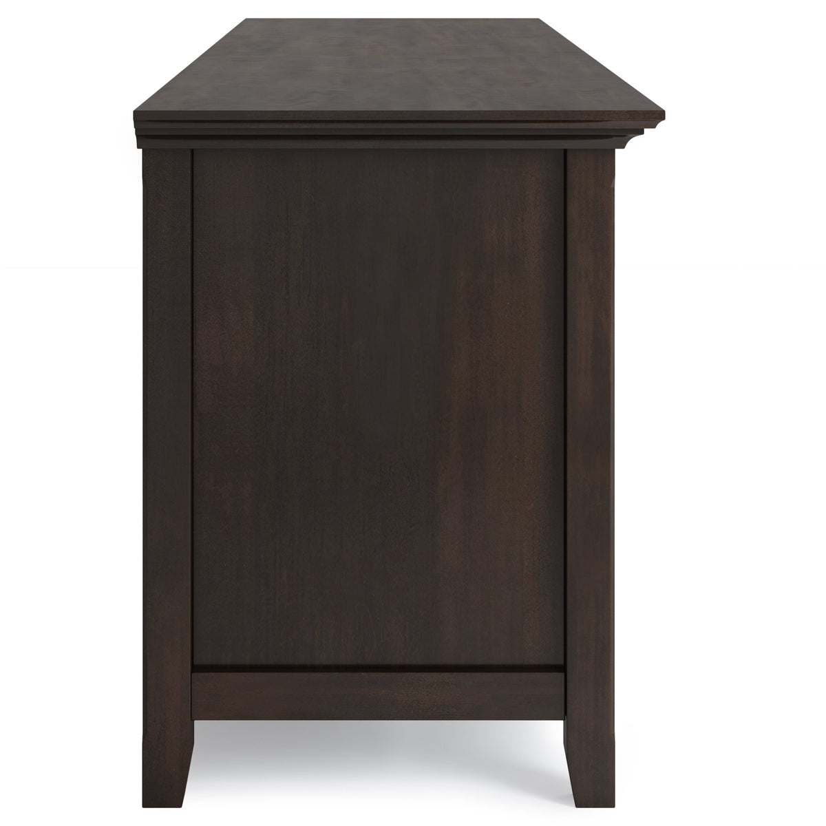 Amherst 72 Inch Wide Solid Wood TV Stand in Brunette