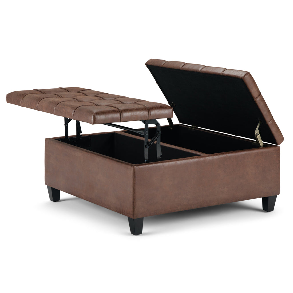 Harrison 36 Inch Wide Coffee Table Storage Ottoman