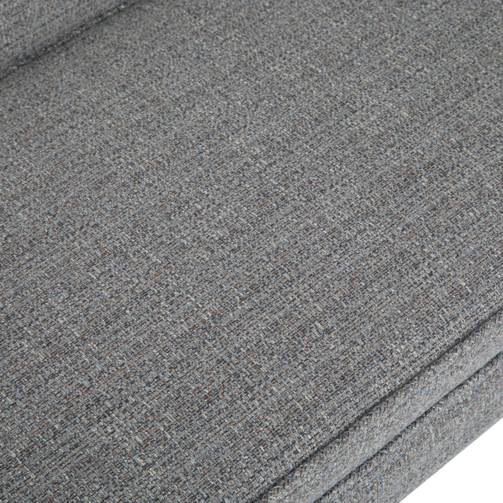 Parris 50 Inch Wide Upholstered Bench in Pebble