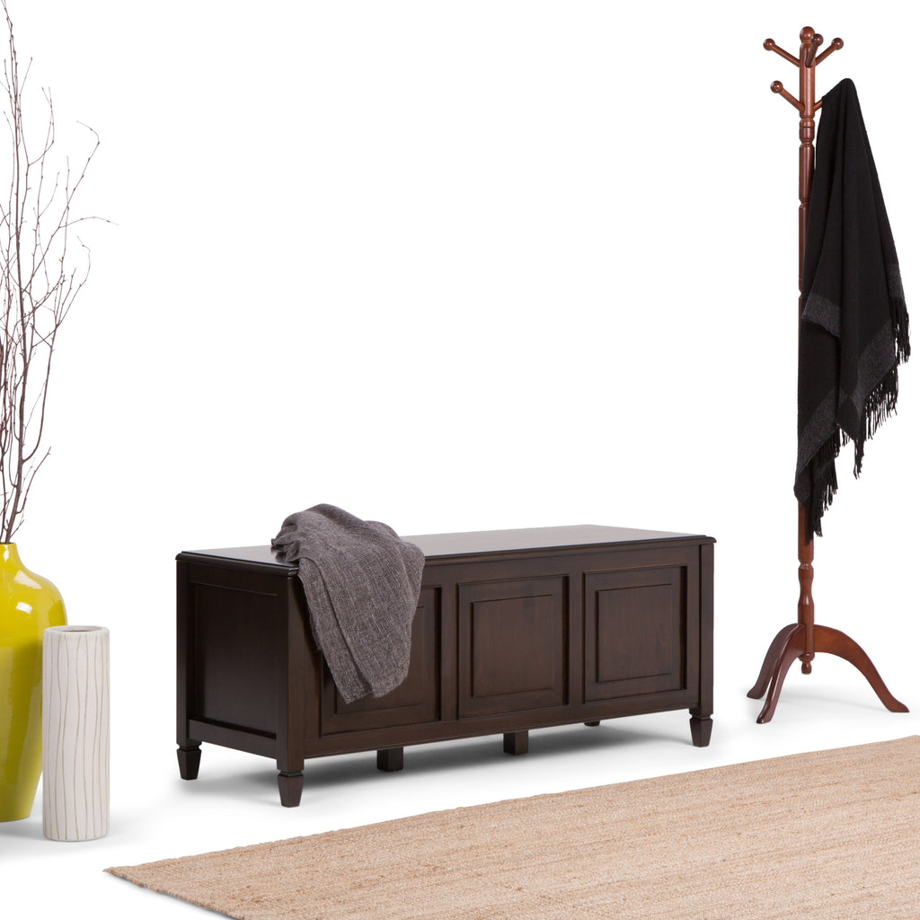 Connaught 51 Inch Wide Solid Wood Storage Bench Trunk
