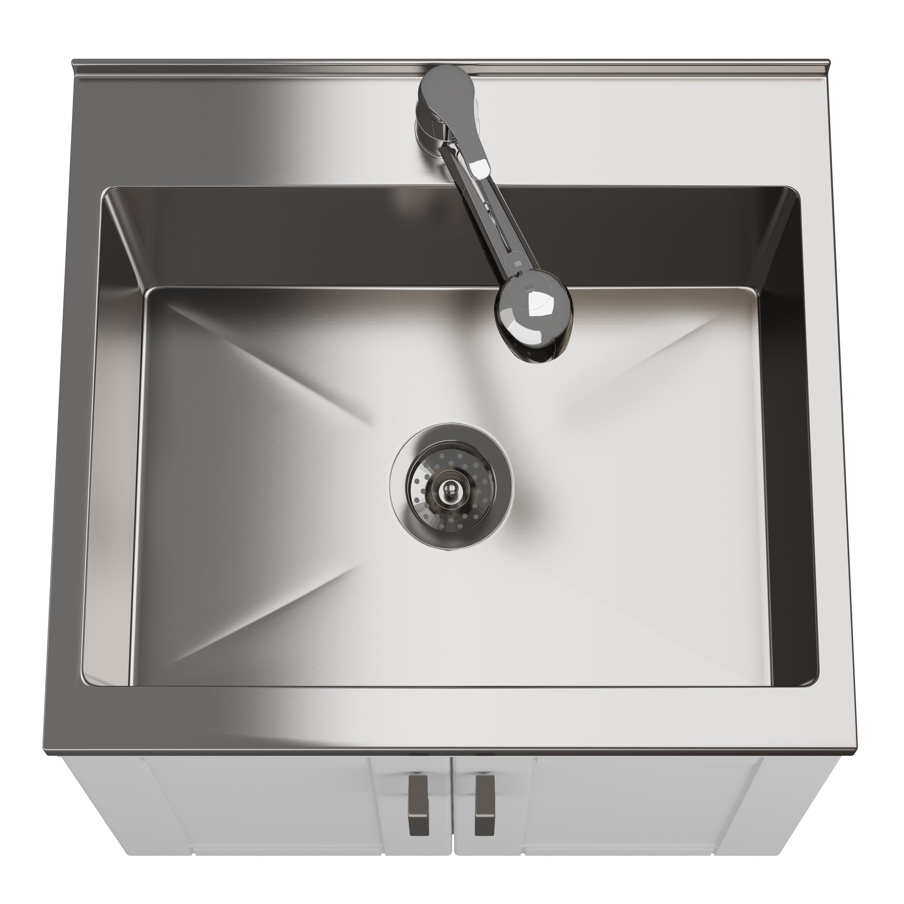 Kyle 24" Laundry Cabinet with Faucet and Stainless Steel Sink