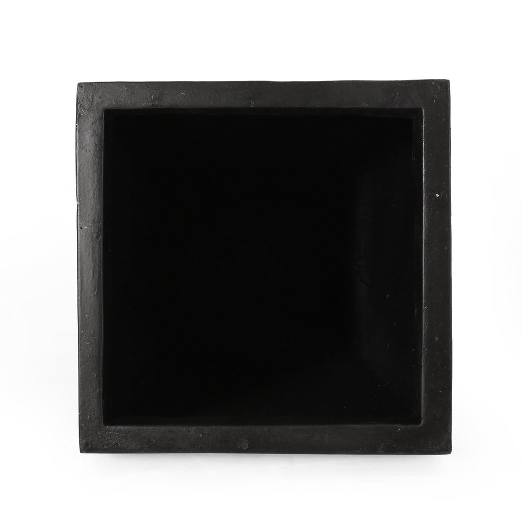 13" Outdoor Modern MGO Small Cast Stone Planter