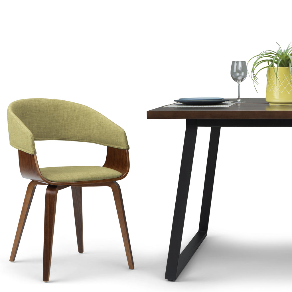 Lowell Bentwood Dining Chair - Acid Green Linen Look