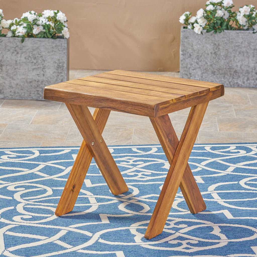 Acacia Wood Side Table