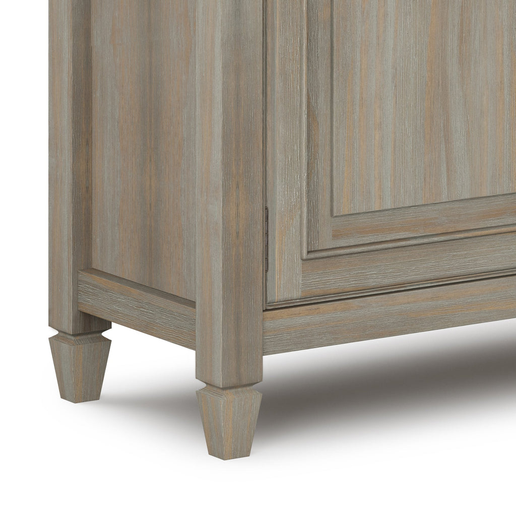 Connaught Solid Wood Entryway Storage Cabinet in Distressed