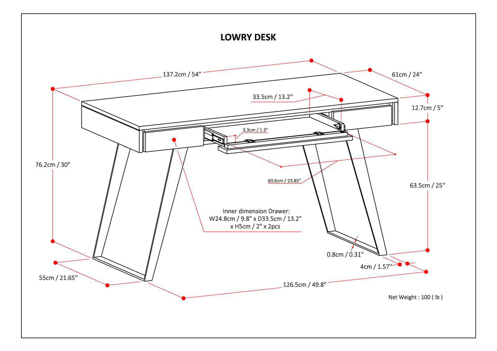 Lowry Desk - Distressed