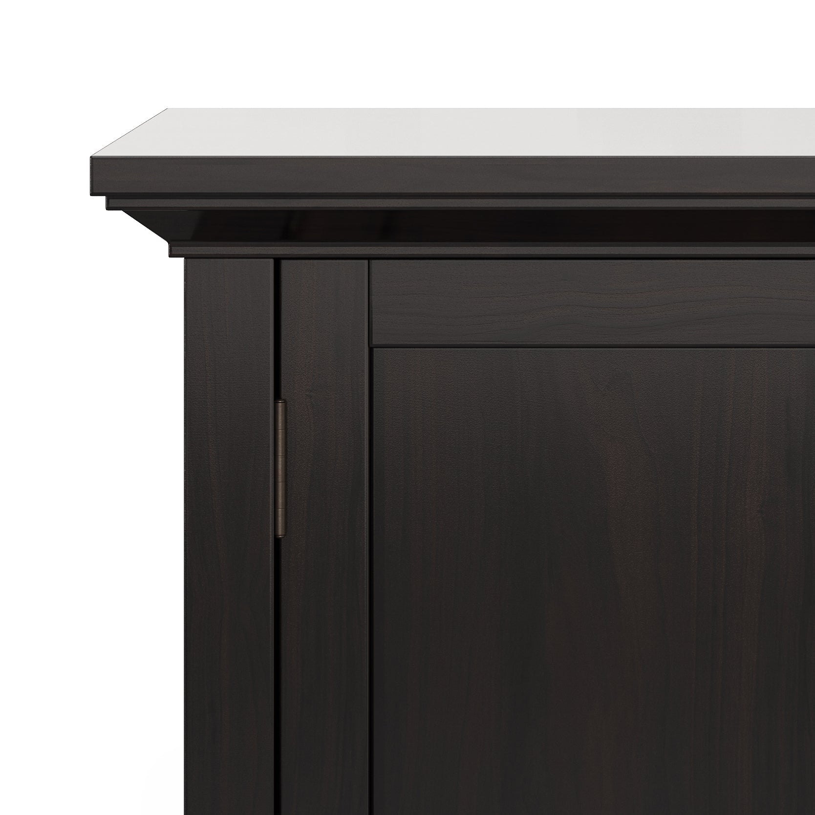 Redmond 32 Inch Wide Solid Wood Low Storage Cabinet in Hickory