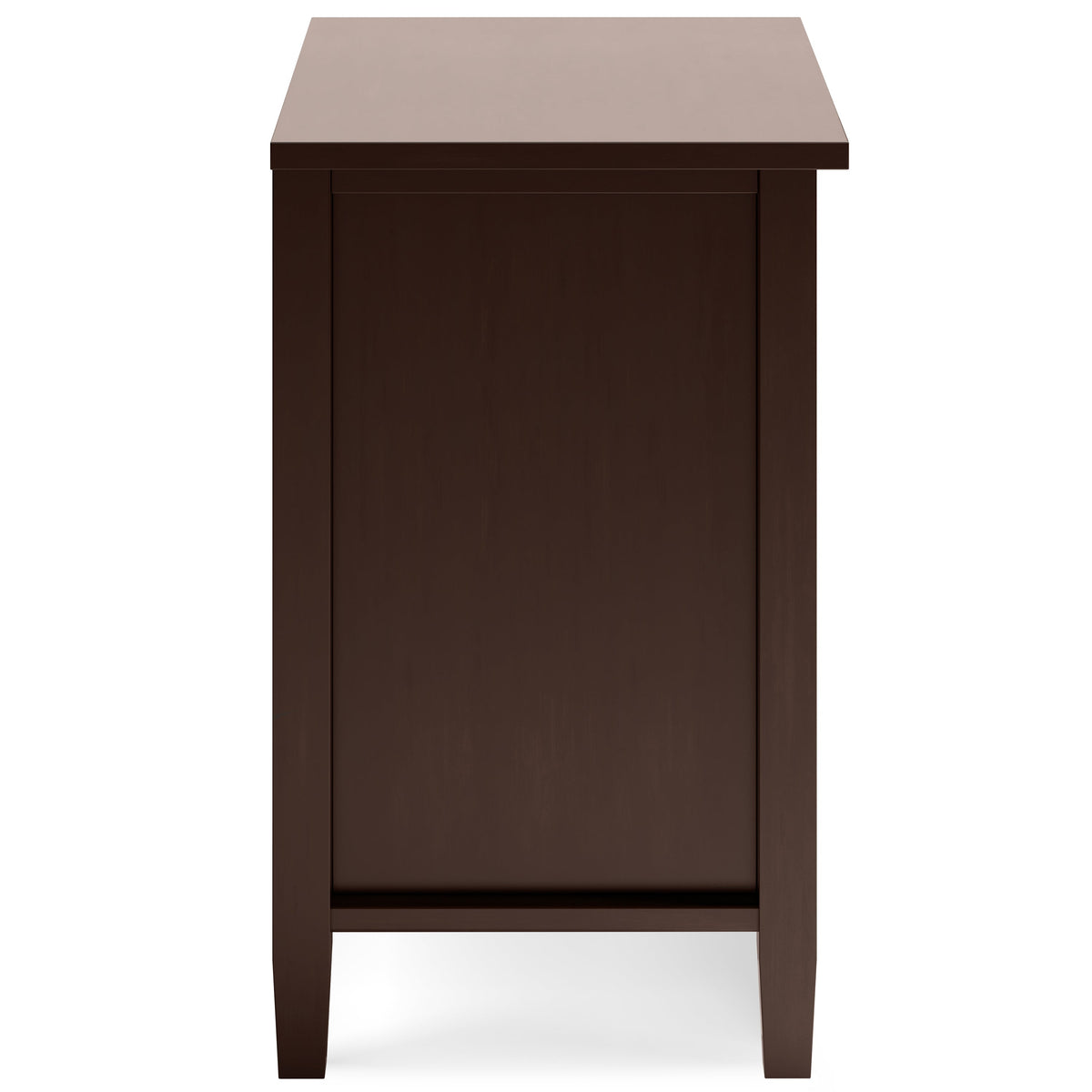 Warm Shaker Solid Wood 24 Inch Wide Transitional Nightstand in Russet