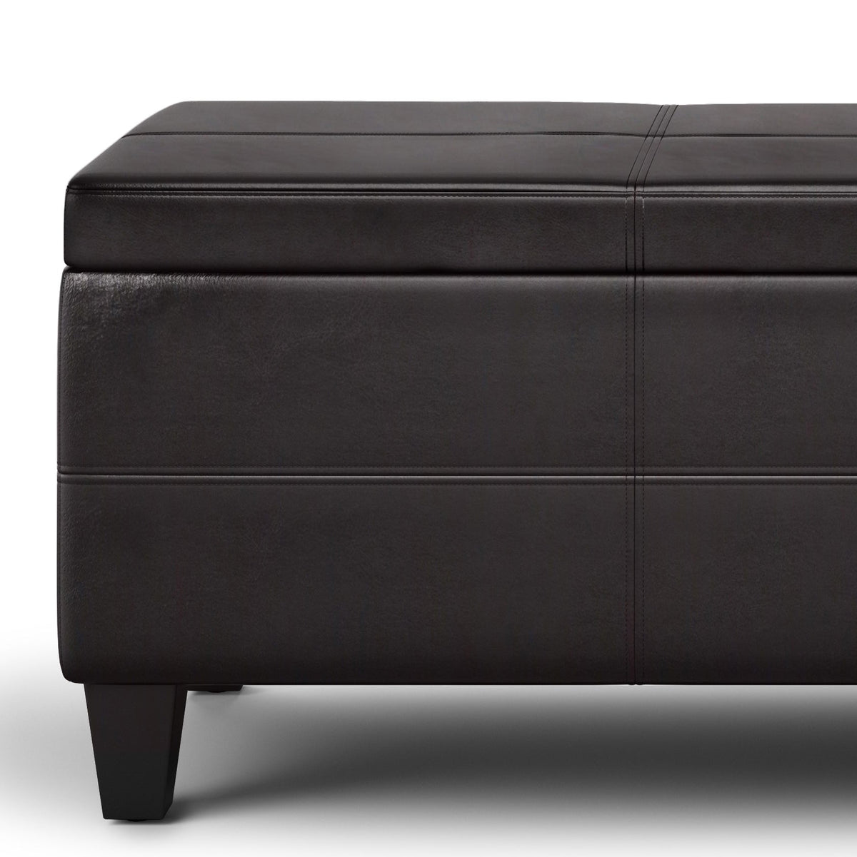Avalon 44 Inch Wide Lift Top Rectangular Storage Ottoman in Tanners