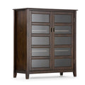 Burlington 40 Inch Wide Solid Wood Medium Storage Cabinet in Mahogany