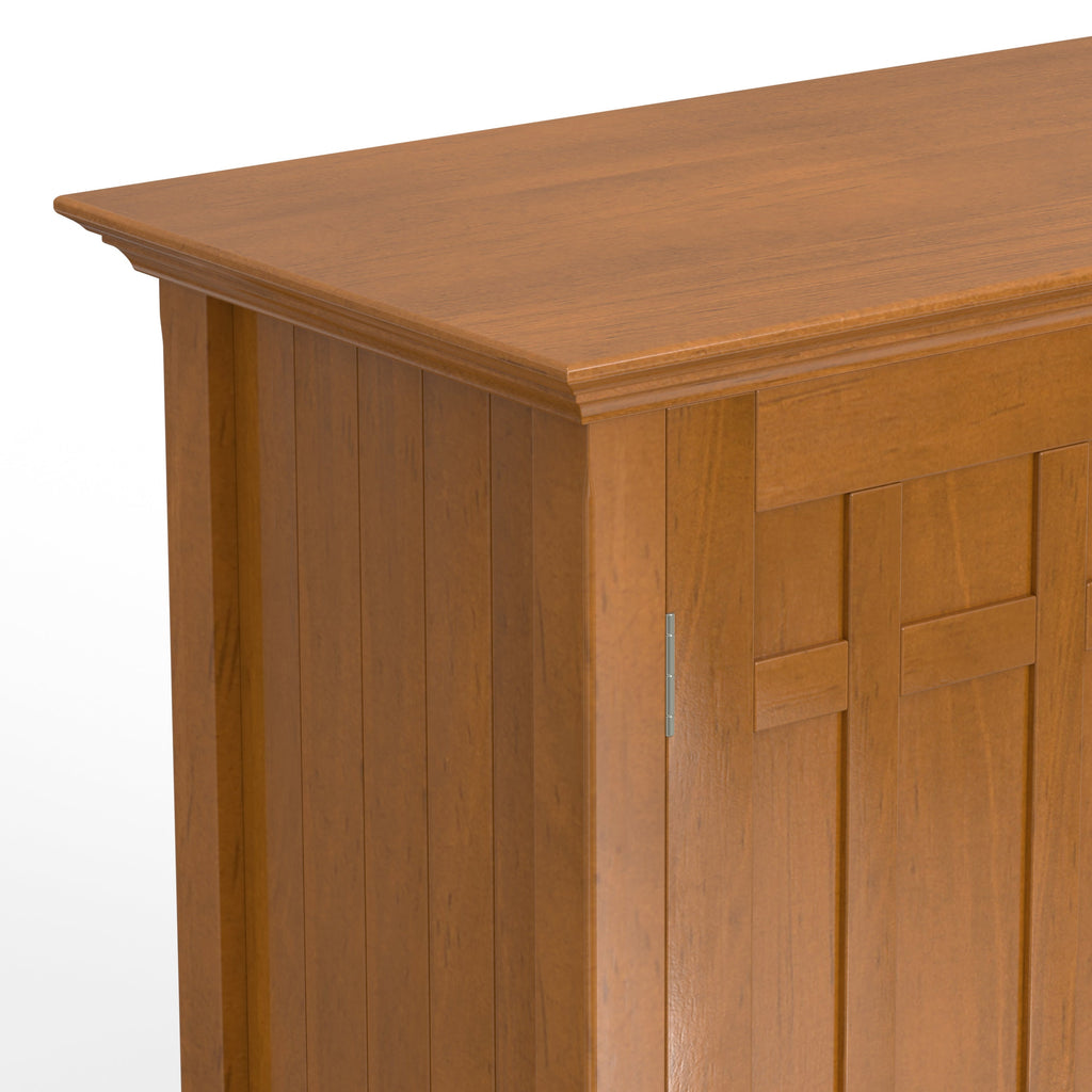 Bedford 54 Inch Wide Solid Wood Sideboard Buffet and Wine Rack in Light Golden