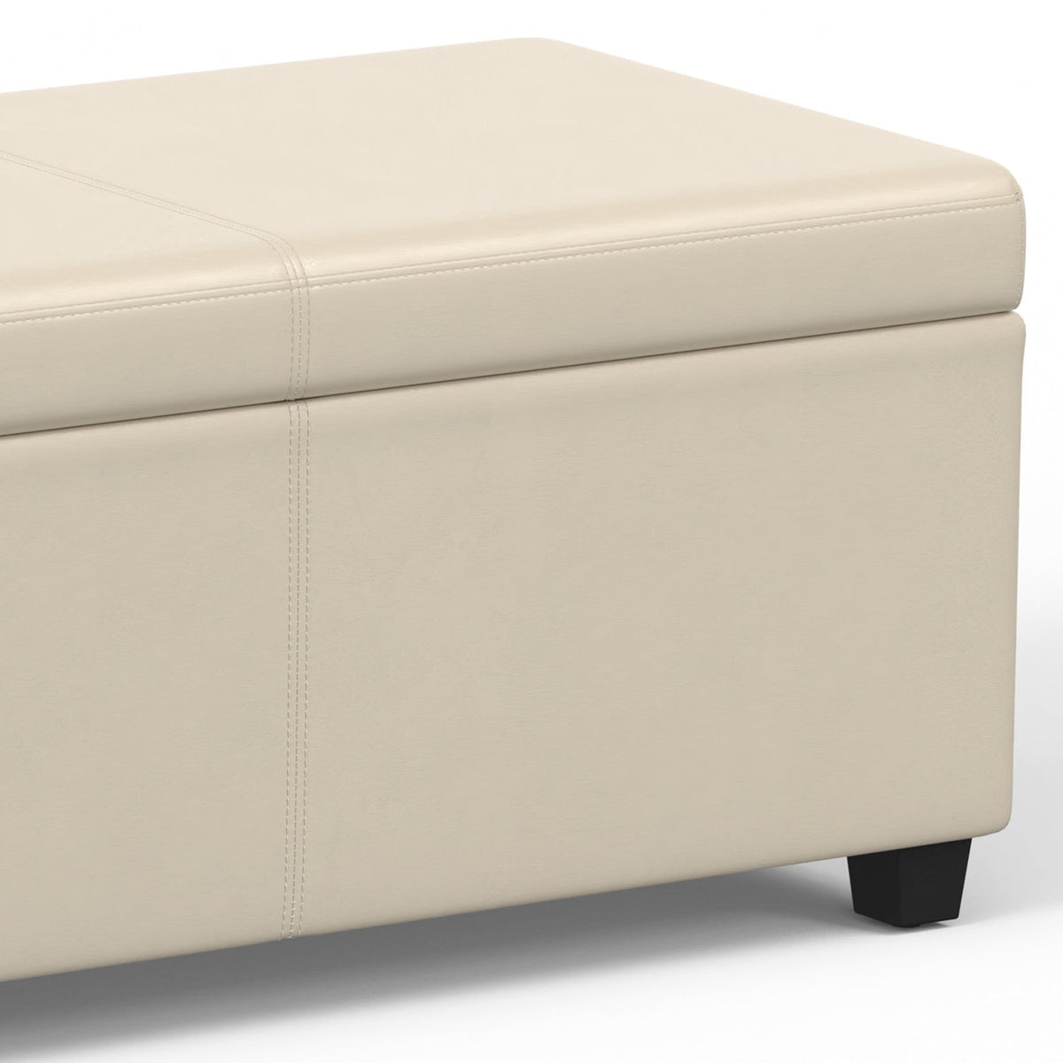 Avalon 54 Inch Wide Extra Large Storage Ottoman Bench in Satin