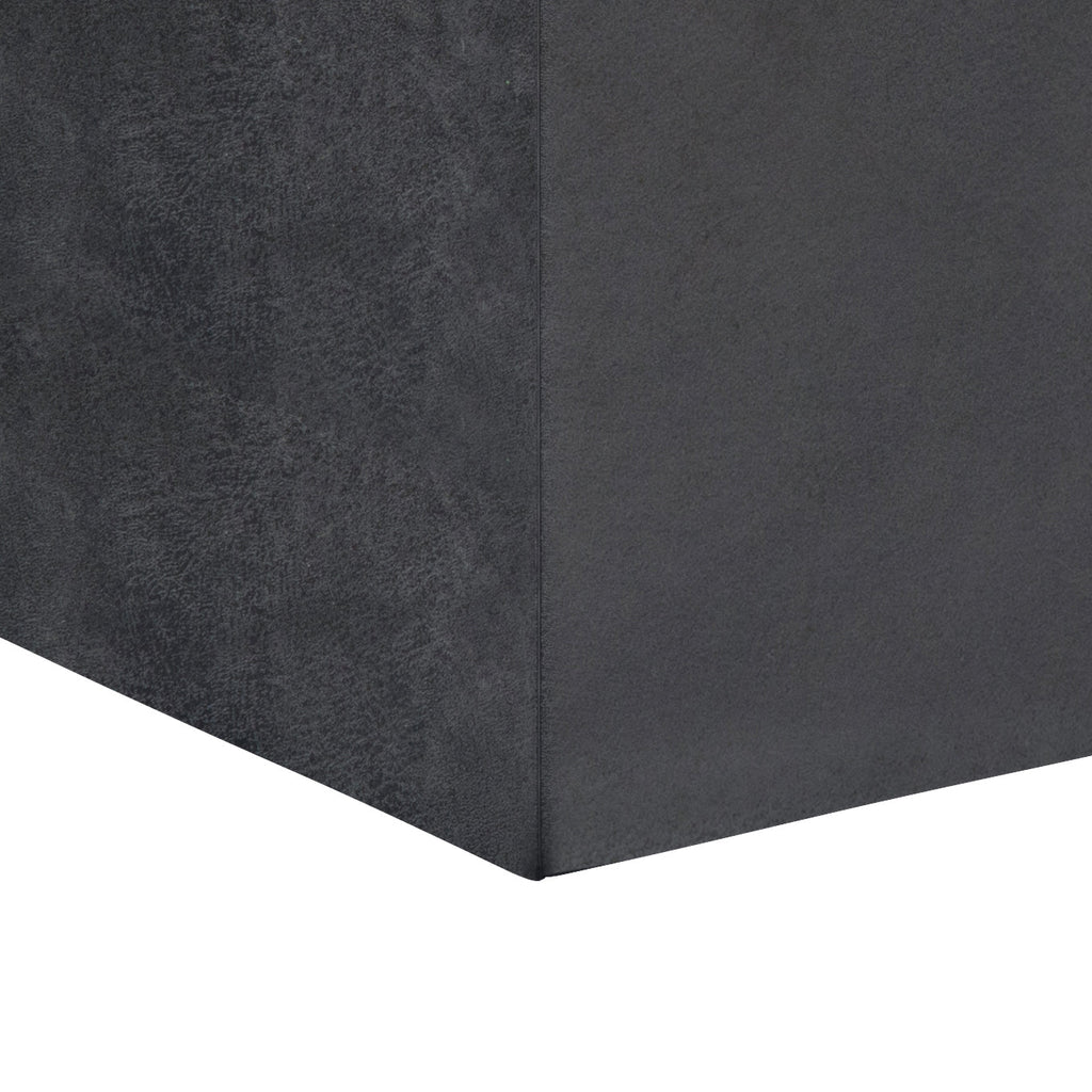 Rockwood 17 Inch Wide Cube Storage Ottoman with Tray in Distressed