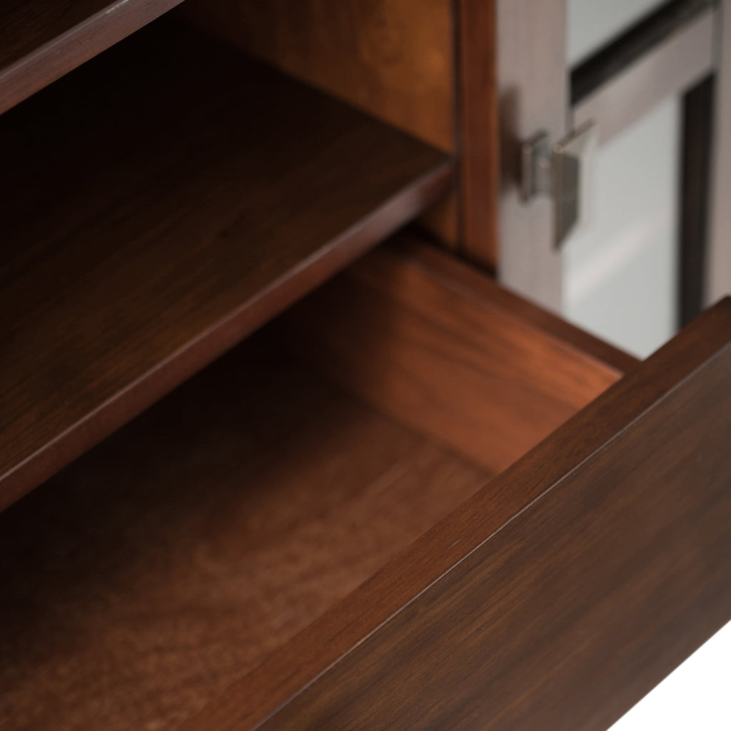 Artisan 53 Inch Wide Solid Wood Tall TV Stand in Russet