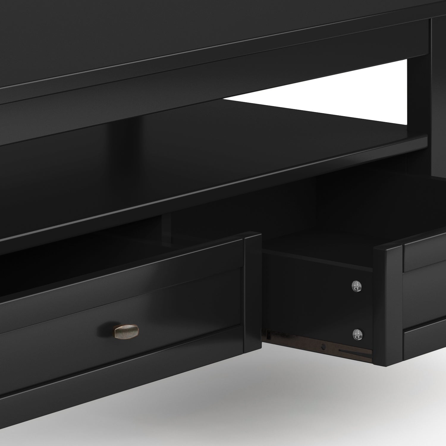 Warm Shaker Solid Wood 48 Inch Wide Transitional Coffee Table