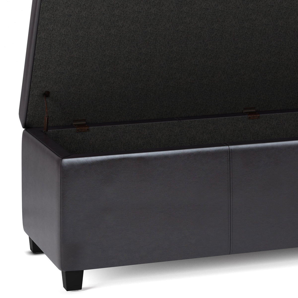 Avalon 54 Inch Wide Extra Large Storage Ottoman Bench in Tanners