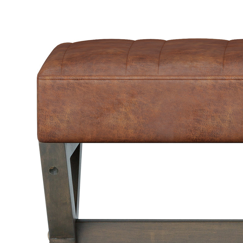 Salinger Large Ottoman Bench - Distressed Saddle